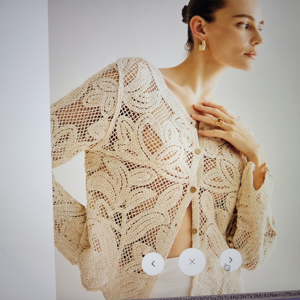 Commense Cream Lace Cardigan - Picture 4 of 11